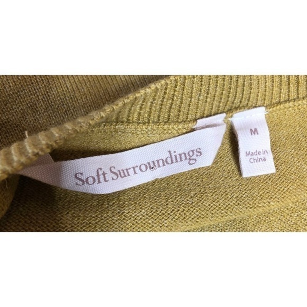 Soft Surroundings Womens M Knit Forsyth Sweater in Amber‎ Gold - Picture 9 of 10